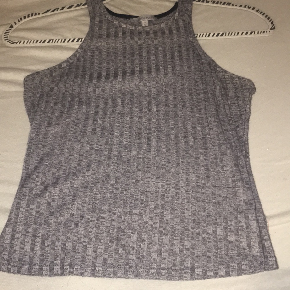 Gray crop top